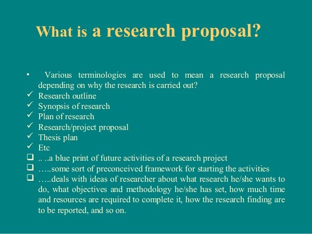 Writing a research proposal - Research & Learning Online define research proposal